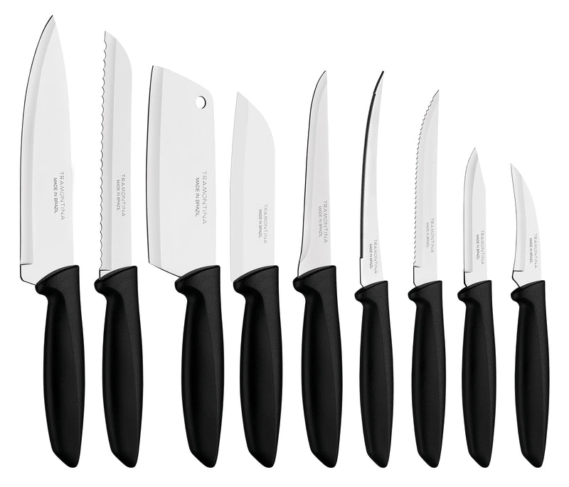 Plenus 9pc. Knife Set Black – Tramontina PH