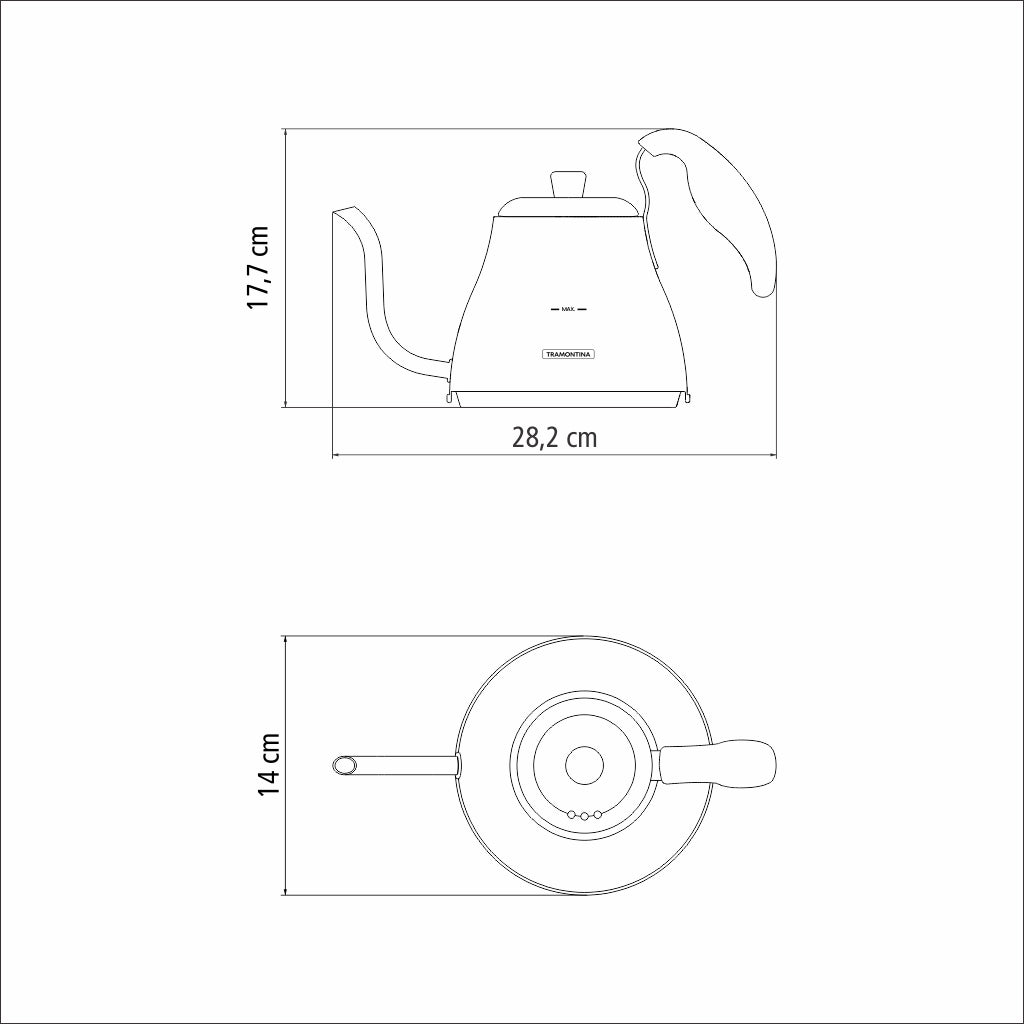 Gooseneck Kettle 1.20L Tramontina PH