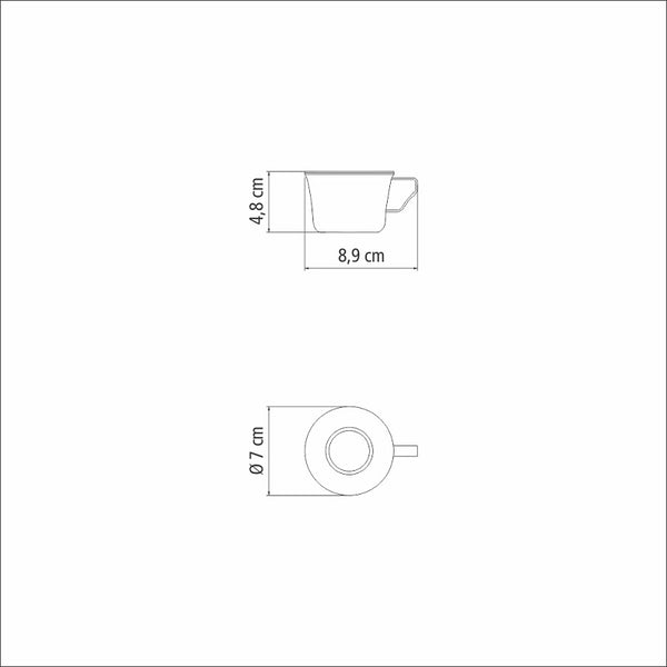 2pc. Coffee Cup Set Stainless