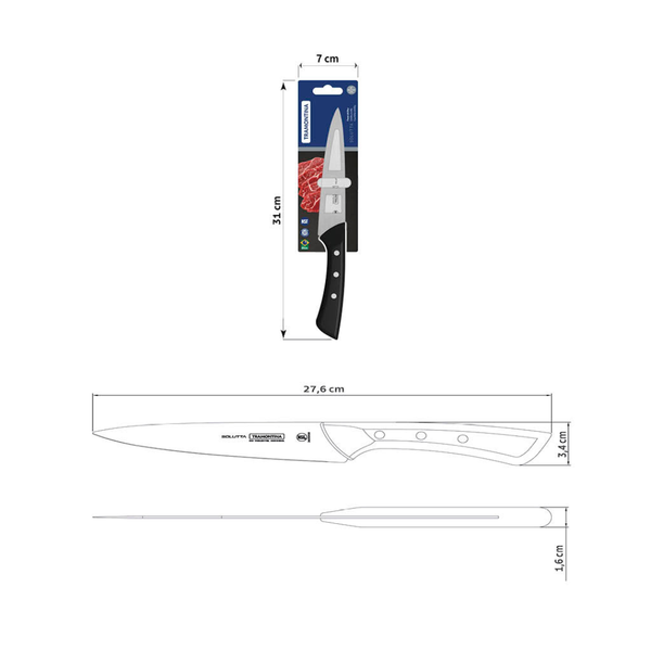 Tramontina Solutta 6" Utility Knife,Stainless Steel/Polycarbonate/Fiberglass Handle