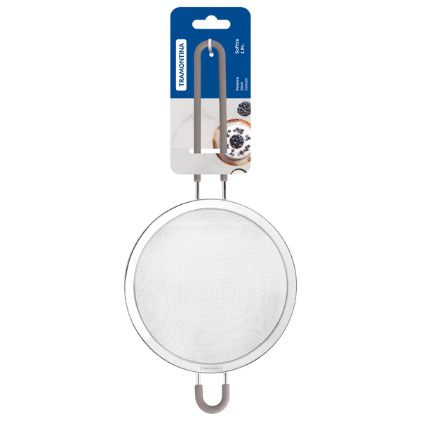 Tramontina Softta Strainer 16cm Gray, Stainless Steel/Polypropylene Handle