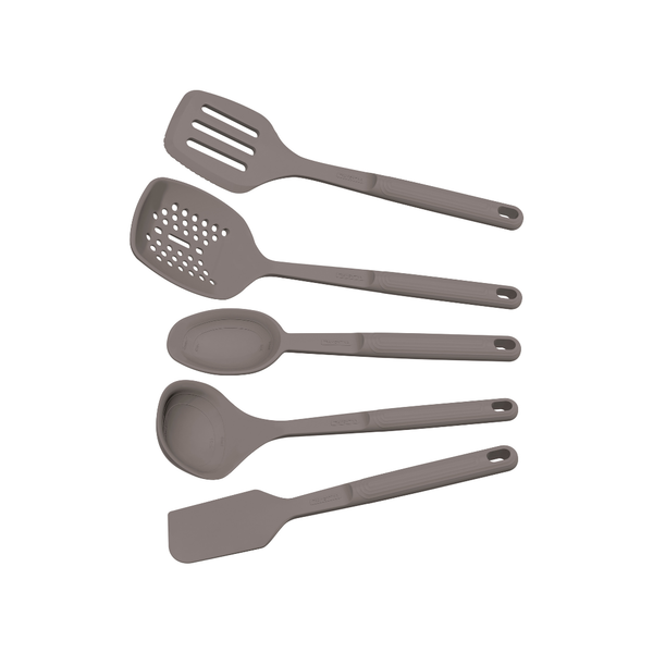 Tramontina Softta 5 Pieces Utensil Set Gray, Silicone