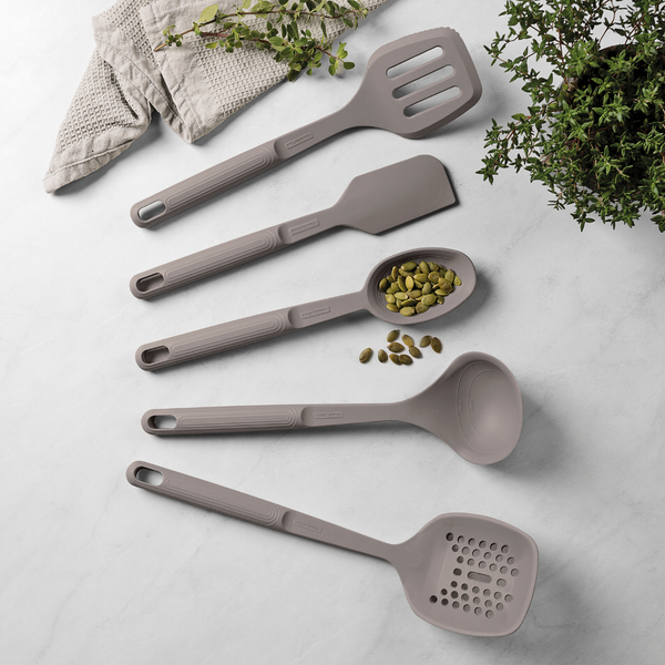 Tramontina Softta 5 Pieces Utensil Set Gray, Silicone