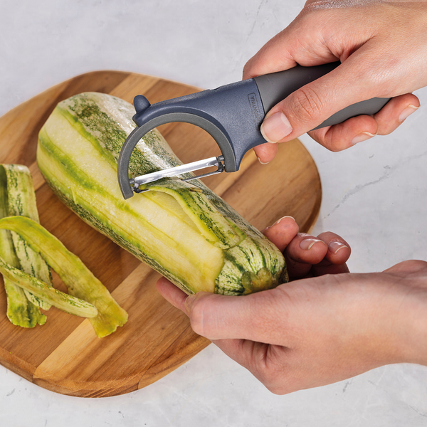 Tramontina 2-in-1 Peeler Gray, Stainless steel blade/Polypropylene handle