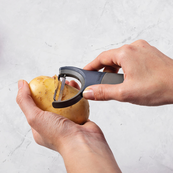 Tramontina 2-in-1 Peeler Gray, Stainless steel blade/Polypropylene handle