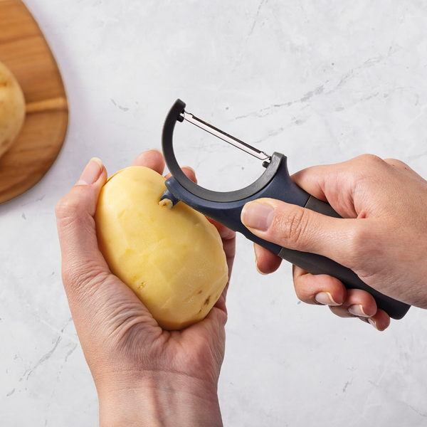 Tramontina 2-in-1 Peeler Gray, Stainless steel blade/Polypropylene handle