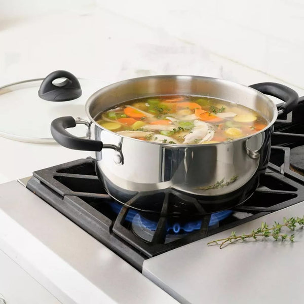 Tramontina Everyday 14 Piece Set, Stainless Steel/Tri-Ply/Induction