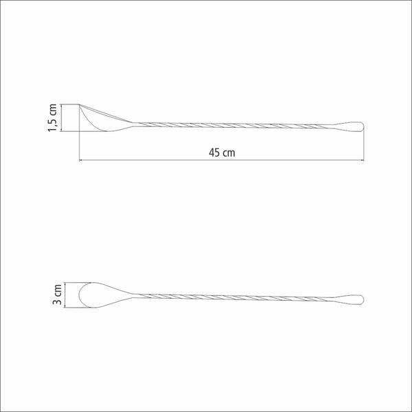 Stainless Steel Cocktail Spiral Spoon 45cm