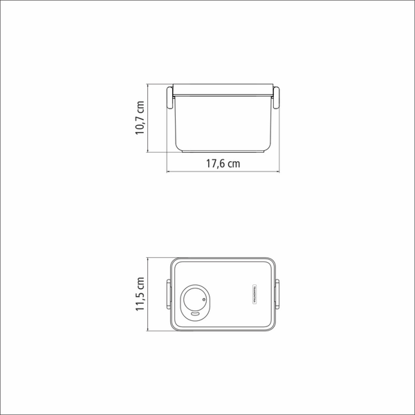 Tramontina Refrigerator Organizer with Lid 0.9 L