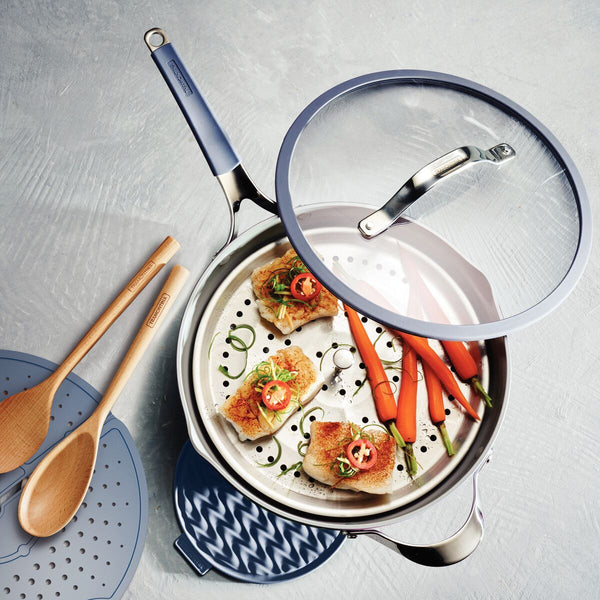 7 pc 5QT All in One Plus Set Aluminum Blue