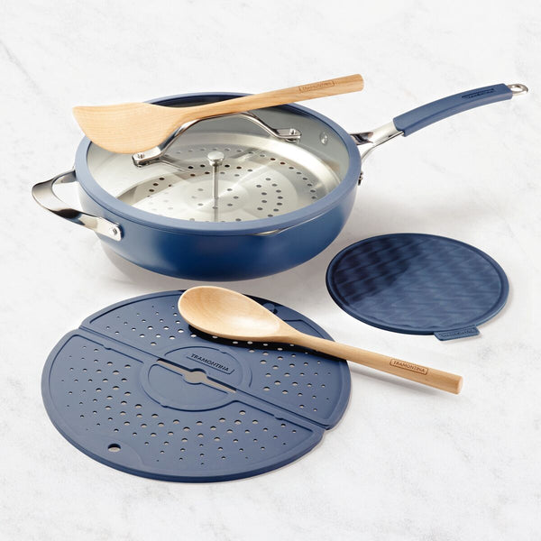 7 pc 5QT All in One Plus Set Aluminum Blue