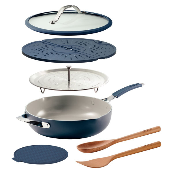 7 pc 5QT All in One Plus Set Aluminum Blue