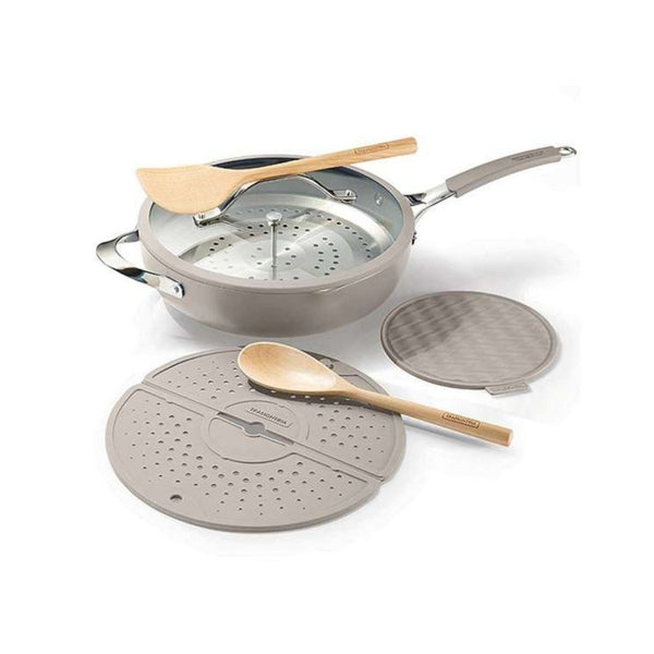 7 pc 5QT All in One Plus Set Aluminum White