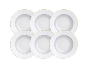 Elisa  Deep Plate 6pc Set 23 cm