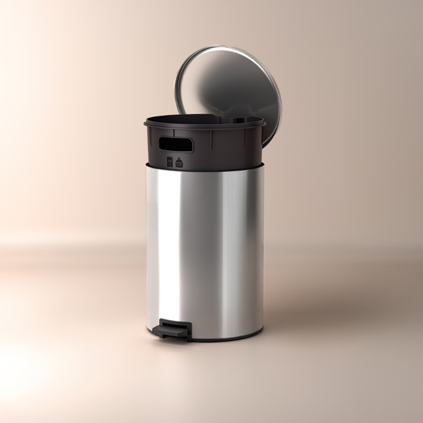 Tramontina 5L/12L/20L/30L Loop Pedal Trash Can Stainless Steel