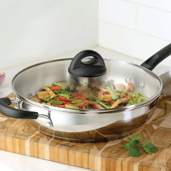 Tramontina Everyday 14 Piece Set, Stainless Steel/Tri-Ply/Induction
