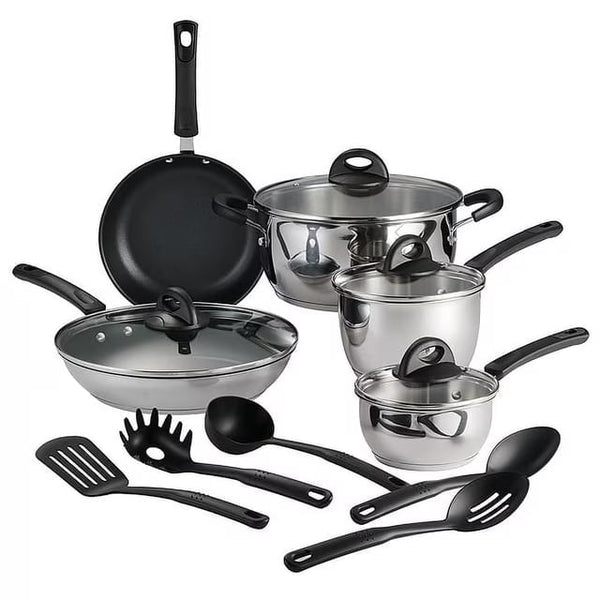 Tramontina Everyday 14 Piece Set, Stainless Steel/Tri-Ply/Induction