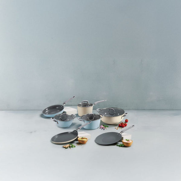 Tramontina Velo Cold Forged Aluminum Deep Kadai Cookware BLUE