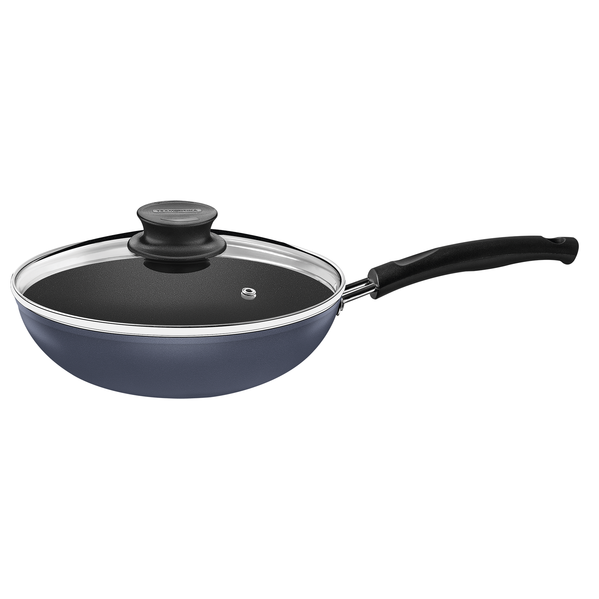 Frying Pan with Lid 24cm Marble Coated Induction Ready