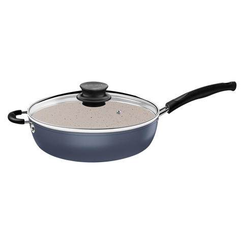 Skillet with Lid 28cm Marble Coated Induction Ready