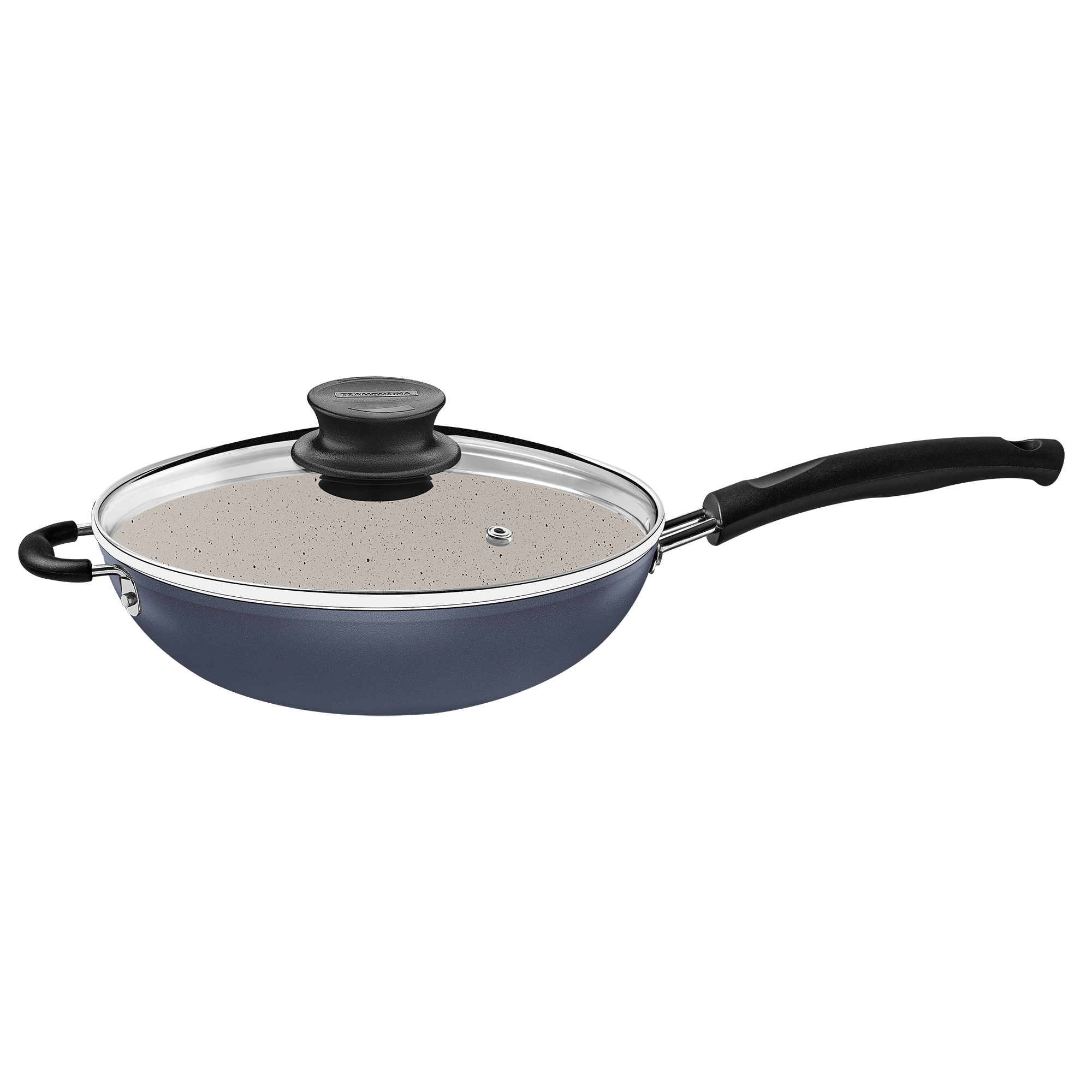 Wok Pot 32cm with Lid Marble Coated Induction Ready
