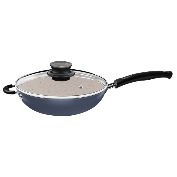 Wok Pot 32cm with Lid Marble Coated Induction Ready