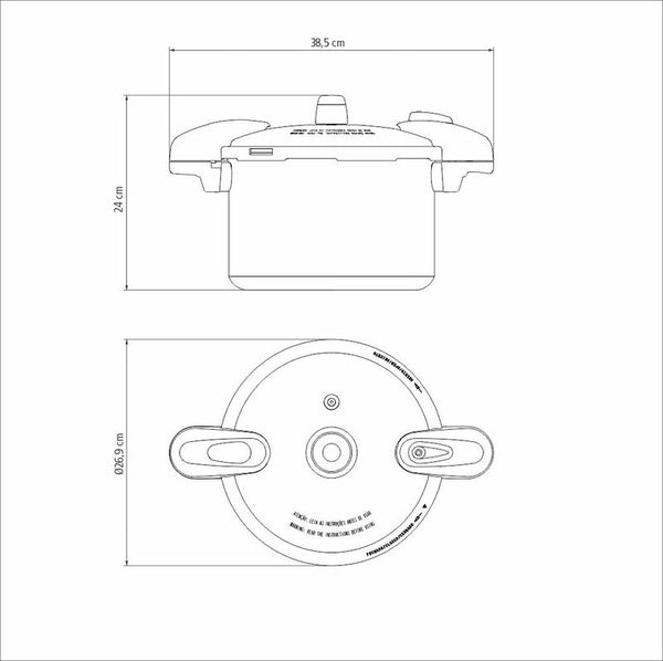 Valencia Black Pressure Cooker 24cm