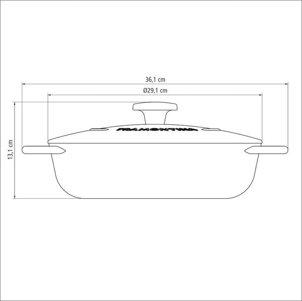 Trento Skillet w/ Lid 28cm