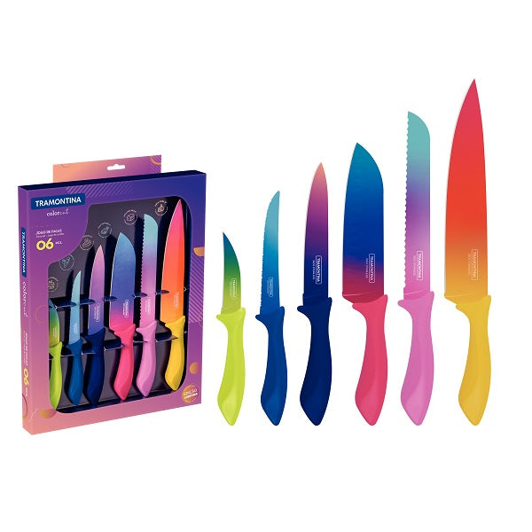 Colorcut 6pc Knive Set