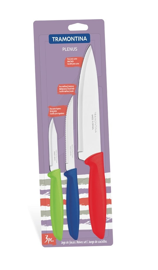 Plenus 3pc. Knife Set Colored