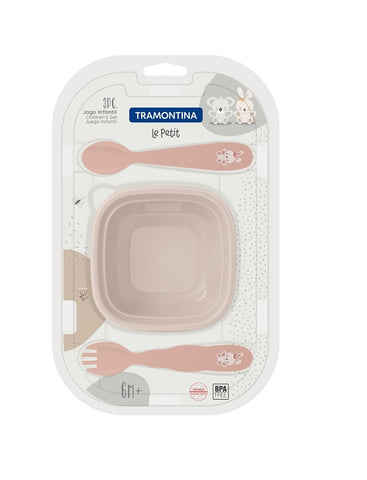 Le Petit 3pc. Children Set (Spoon, Fork, Container 300ml) +6 mos.