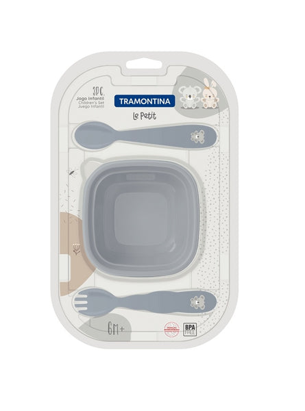 Le Petit 3pc. Children Set (Spoon, Fork, Container 300ml) +6 mos.