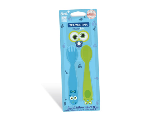 Monster Baby 2pc. Childrens Cutlery Set