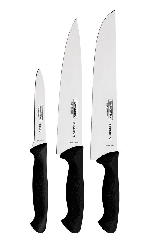 Premium 3pc. Knife Set Black