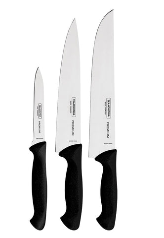Premium 3pc. Knife Set Black