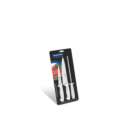 Premium 3pc. Knife Set (w/ Honing Steel)