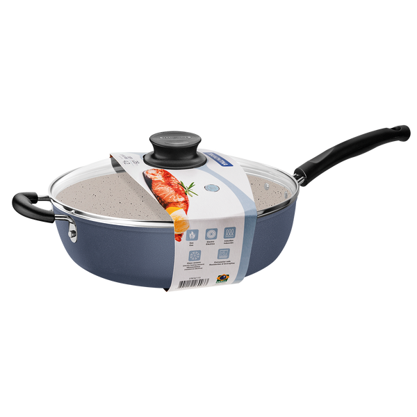 Skillet with Lid 28cm Marble Coated Induction Ready