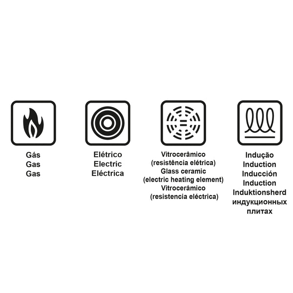 Wok Pot 32cm with Lid Marble Coated Induction Ready