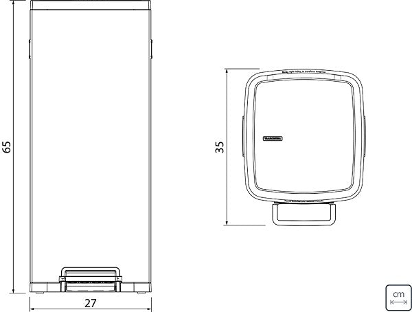 Octos S/S Pedal Bin 20L
