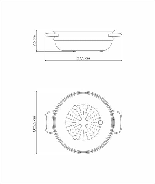 Allegra Steamer 20cm 2.2L