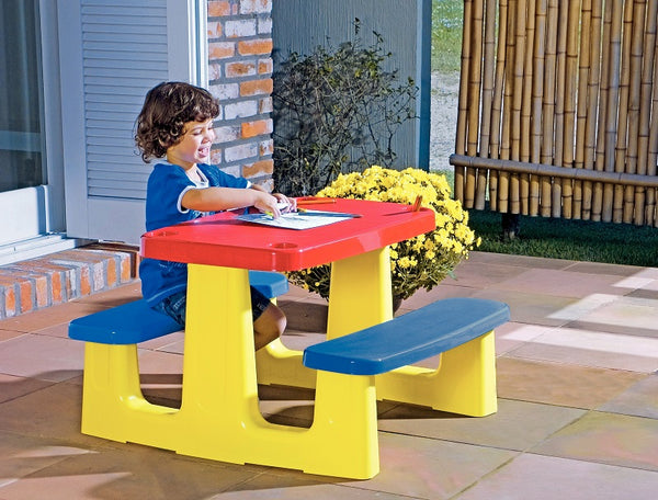 Kids Picnic Table Red/Blue