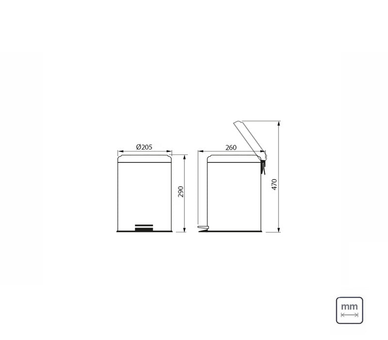 Stainless Steel Pedal Bin