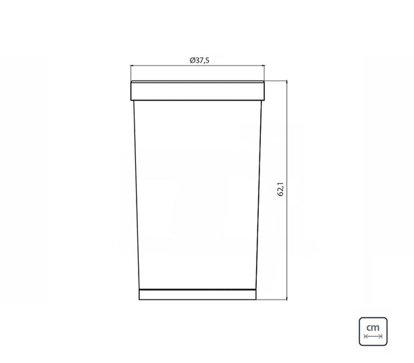 Konika S/S Trash Bin Open Type 50L
