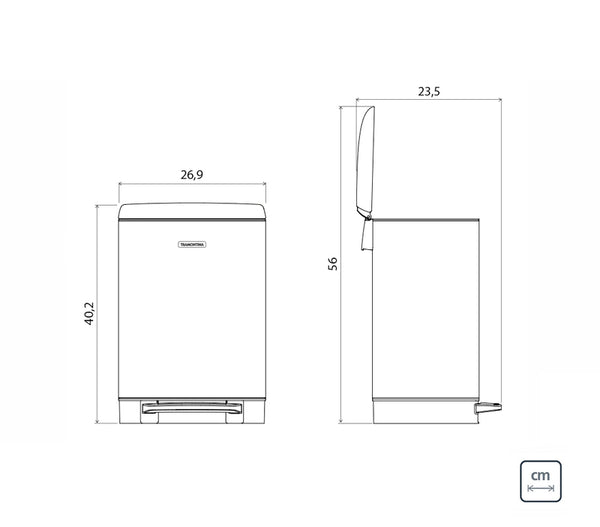 S/S Trash Bin Pedal D Slim