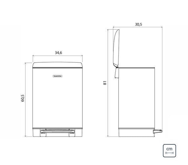 S/S Trash Bin Pedal D Slim