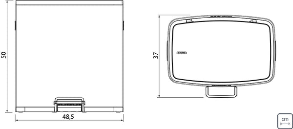 Octos S/S Pedal Bin 15L + 15L